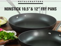 All Clad Essentials Hard Anodized Nonstick Cookware; 2 Piece Fry Pan Set; 10.5 And 12 Inch
