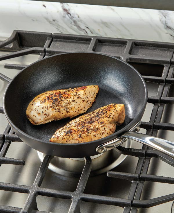 All Clad Essentials Nonstick Cookware Set; 4 Piece Fry & Saute Set