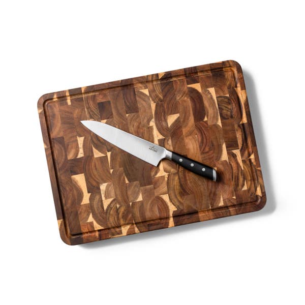 all clad Forged Knives 2 Piece Set; Cutting Board & 8 inch Chef's Knife