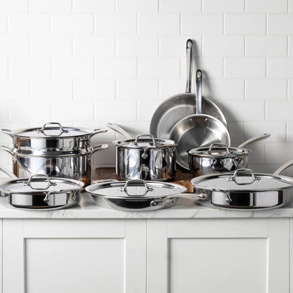 All Clad G5® Graphite Core Stainless Steel 5-ply Bonded Cookware 15 Piece Set