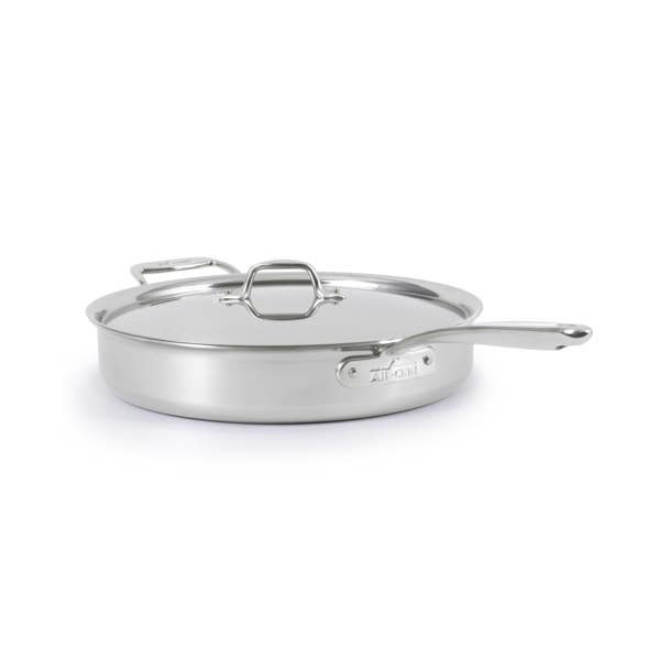 all clad G5® Graphite Core Stainless Steel 5-ply Bonded Cookware Sauté Pan with Lid 6 quart