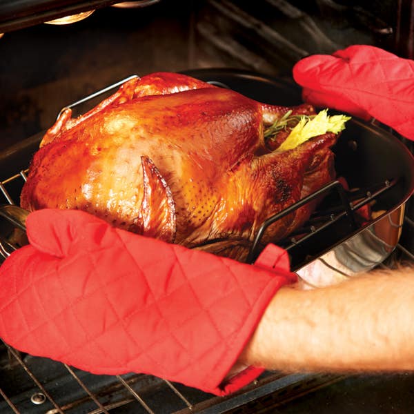 All Clad Gourmet Accessories; Large Stainless Steel Nonstick Roaster With Rack; 13 X 16 Inch