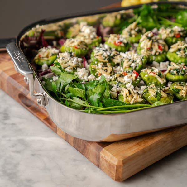 All Clad Gourmet Accessories Stainless Steel Lasagna Pan With Lid 11 X 14 Inch