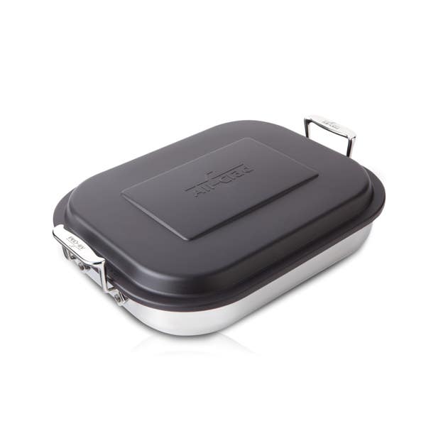 all clad Gourmet Accessories Stainless Steel Lasagna Pan with lid 11 x 14 inch