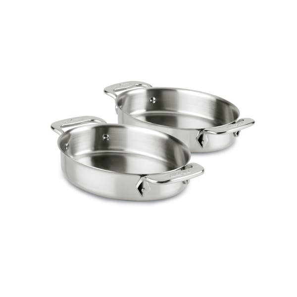 all clad Gourmet Accessories Stainless Steel Mini Oval Bakers 2-piece set 7 inch