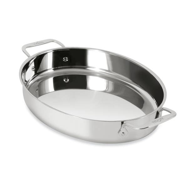 all clad Gourmet Accessories; Stainless Steel Oval Baker; 15 inch
