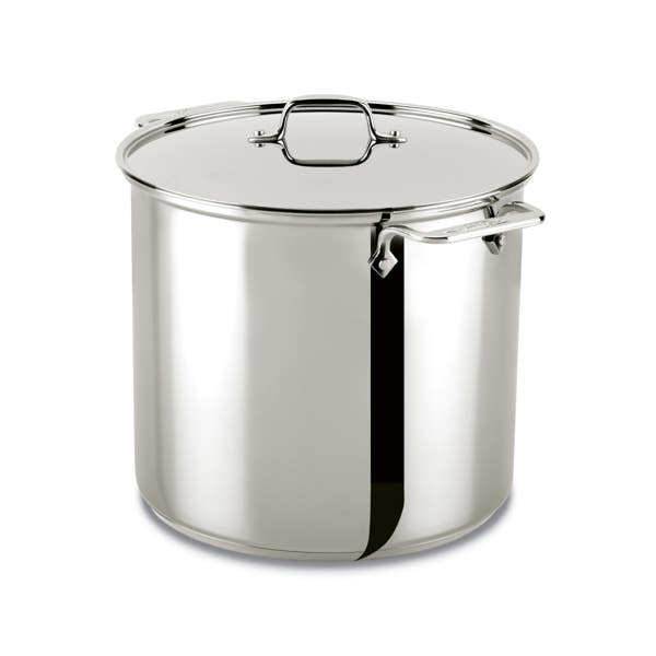All Clad Gourmet Accessories Stainless Steel Stockpot With Lid 16 Quart