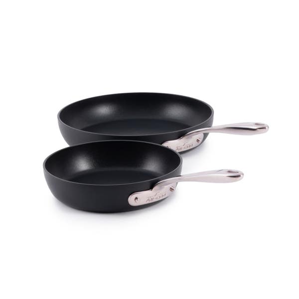 all clad HA1 Expert Cookware Nonstick 2 Piece Fry Set 8 & 10 inch