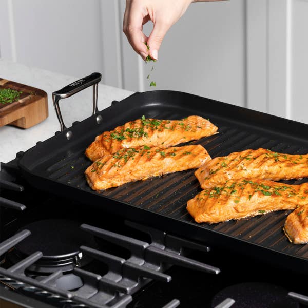 All Clad HA1 Expert Cookware Nonstick Double Burner Grill 13 X 20 Inch