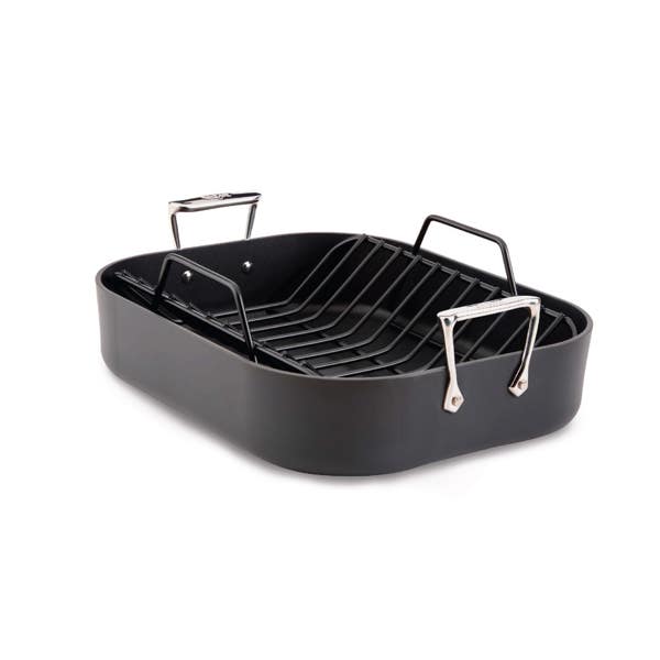 all clad HA1 Expert Cookware Nonstick Roaster with Rack 13 x 16 inches