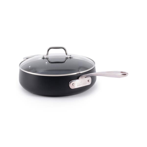 all clad HA1 Expert Cookware Nonstick Sauté Pan with Lid 4 quart all clad HA1 Expert Cookware Nonstick Sauté Pan with Lid 4 quart