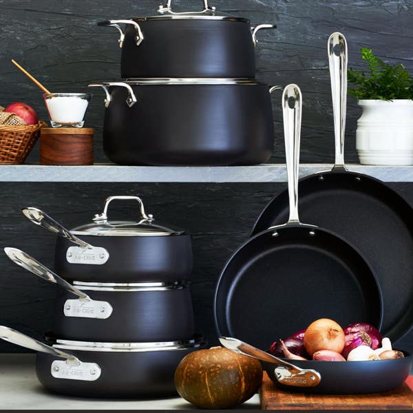 All Clad HA1 Hard Anodized Nonstick Cookware 7 Piece Set