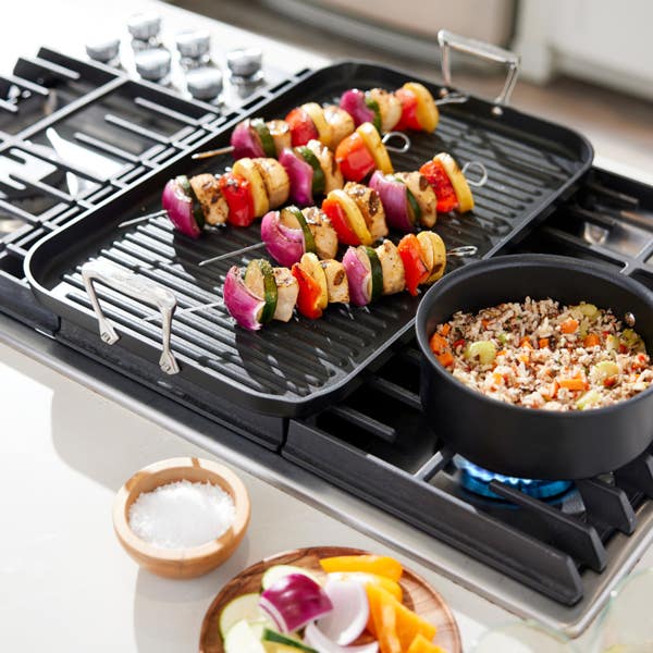 All Clad NS Pro Nonstick Cookware Double Burner Grill 13 X 20 Inch