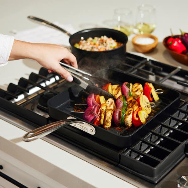 All Clad NS Pro Nonstick Cookware Square Grill 11 Inch