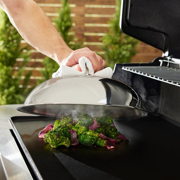 All Clad Outdoor Accessories Stainless Steel Domed Melting Lid 12.5 Inch