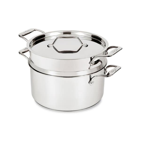 all clad Simply Strain Stainless Steel Multipot with Insert 8 Quart