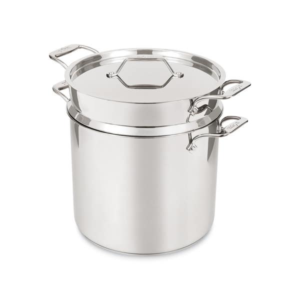 all clad Simply Strain; Stainless Steel Multipot with Insert; 16 Quart