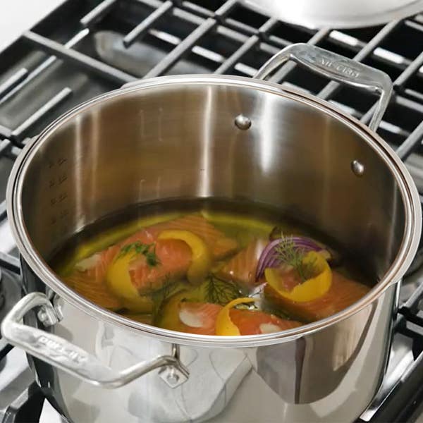All Clad Simply Strain; Stainless Steel Multipot With Straining Lid; 6 Quart