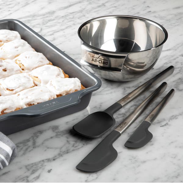 All Clad Stainless Steel 3 Piece Mixing Bowl Set; 1.5 X 3 X 5 Quart