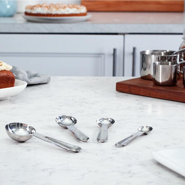 All Clad Stainless Steel 4 Piece Measuring Spoon Set