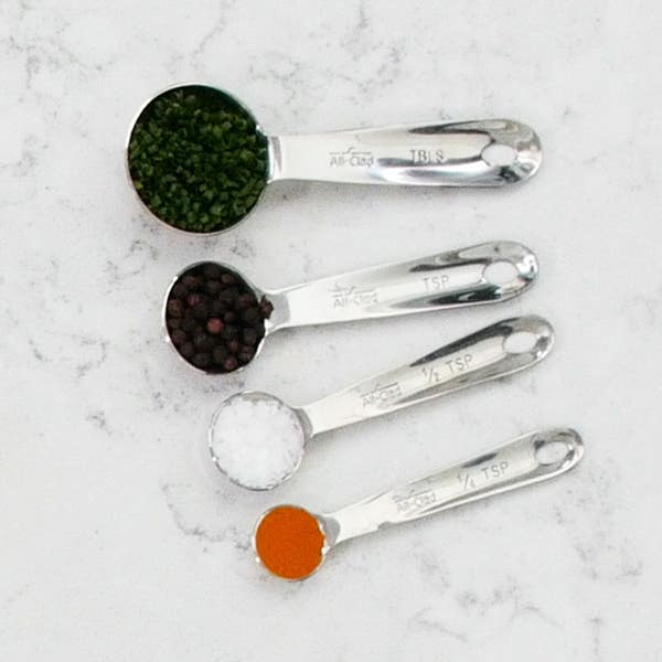 All Clad Stainless Steel 4 Piece Measuring Spoon Set