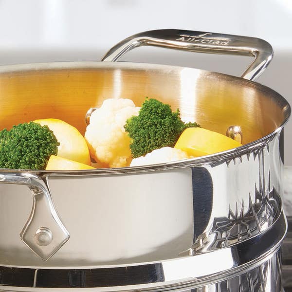 All Clad Stainless Steel All Purpose Steamer With Lid 3 Quart