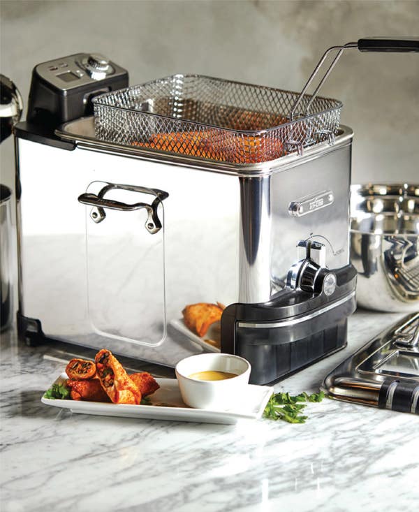 All Clad Stainless Steel Deep Fryer Easy Clean Pro With Oil Filtration System; 3.5 Liter