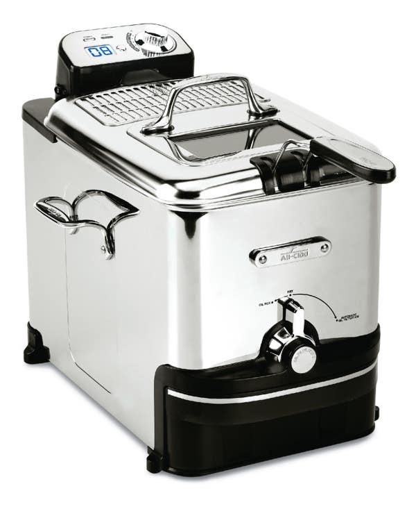 all clad Stainless Steel Deep Fryer Easy Clean Pro with Oil Filtration System; 3.5 liter