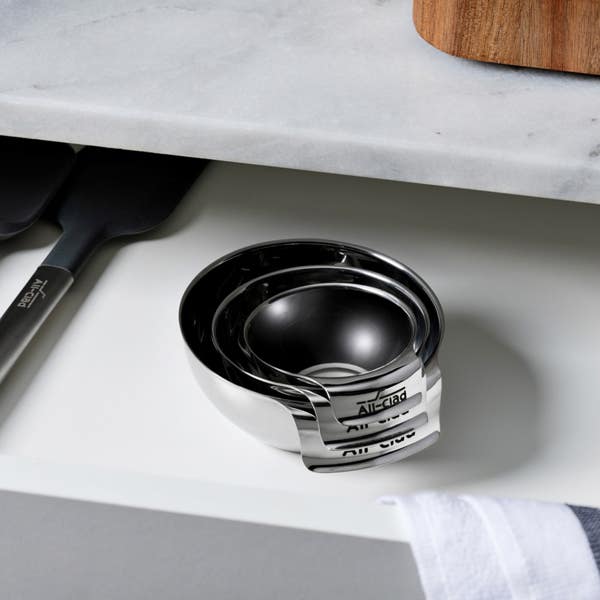 All Clad Stainless Steel Mini Measuring Bowl Set; 3 Piece