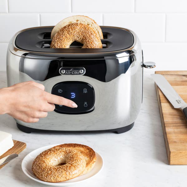All Clad Touchscreen 2 Slice Toaster; Stainless Steel; 7 Browning Levels