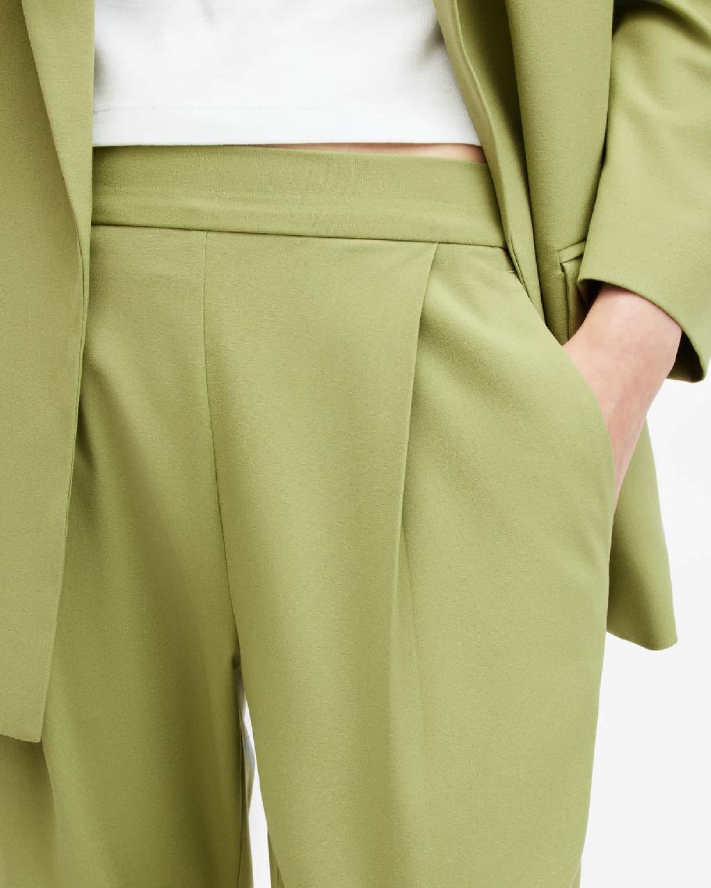 All Saints Aleida Lightweight Tri Pants Olive Green