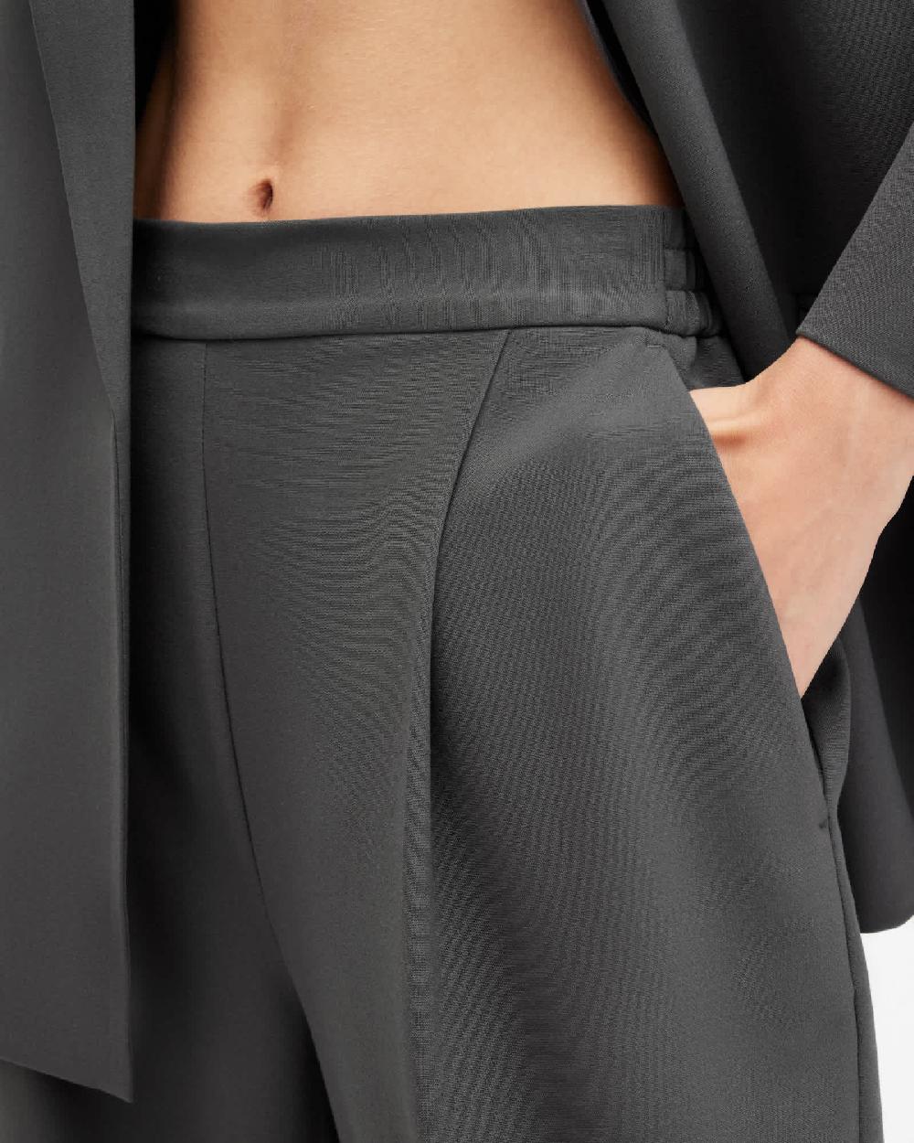 All Saints Aleida Lightweight Wide Leg Pants Eiffel Grey