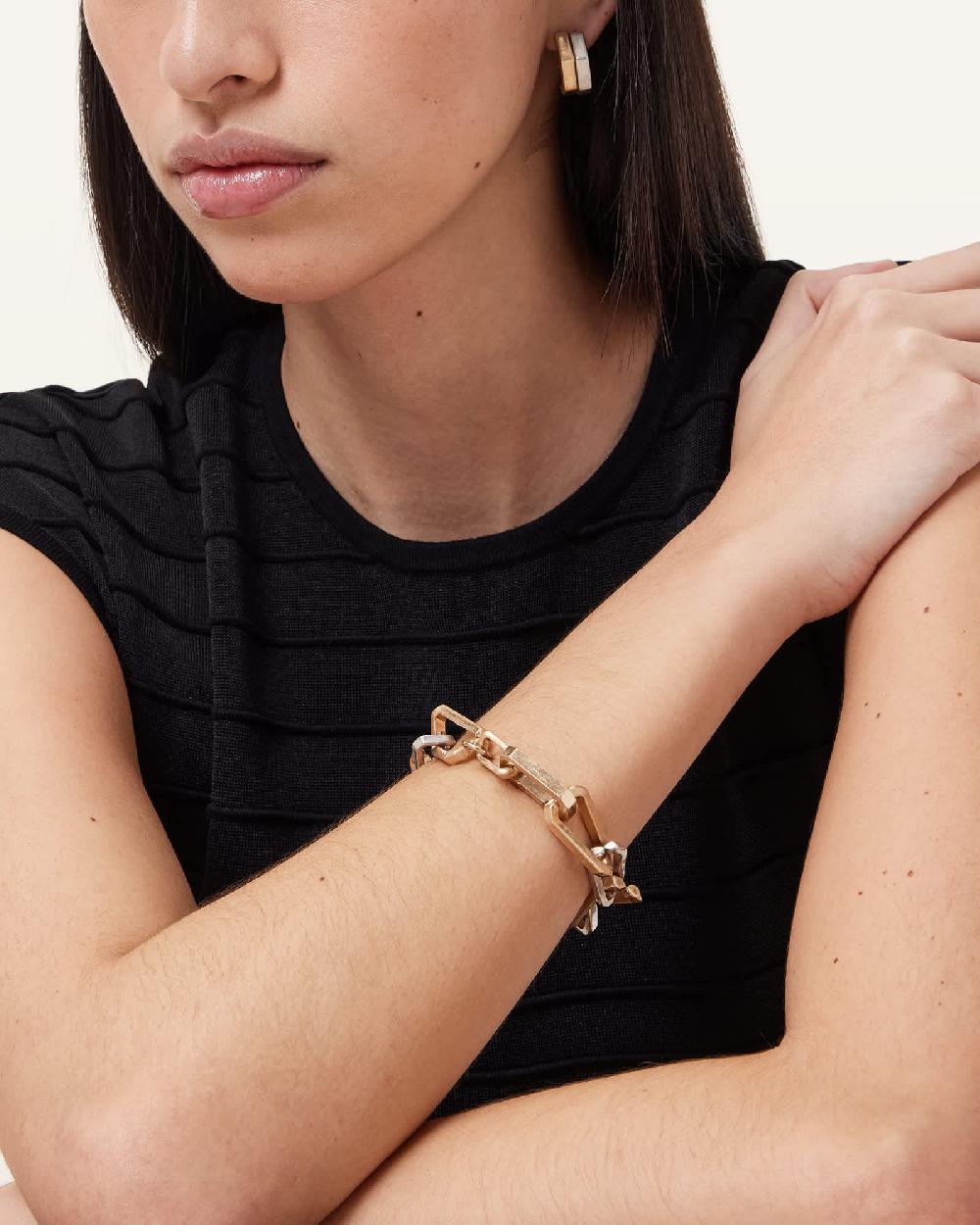 All Saints Ada Chunky Link Bracelet Gold Mix