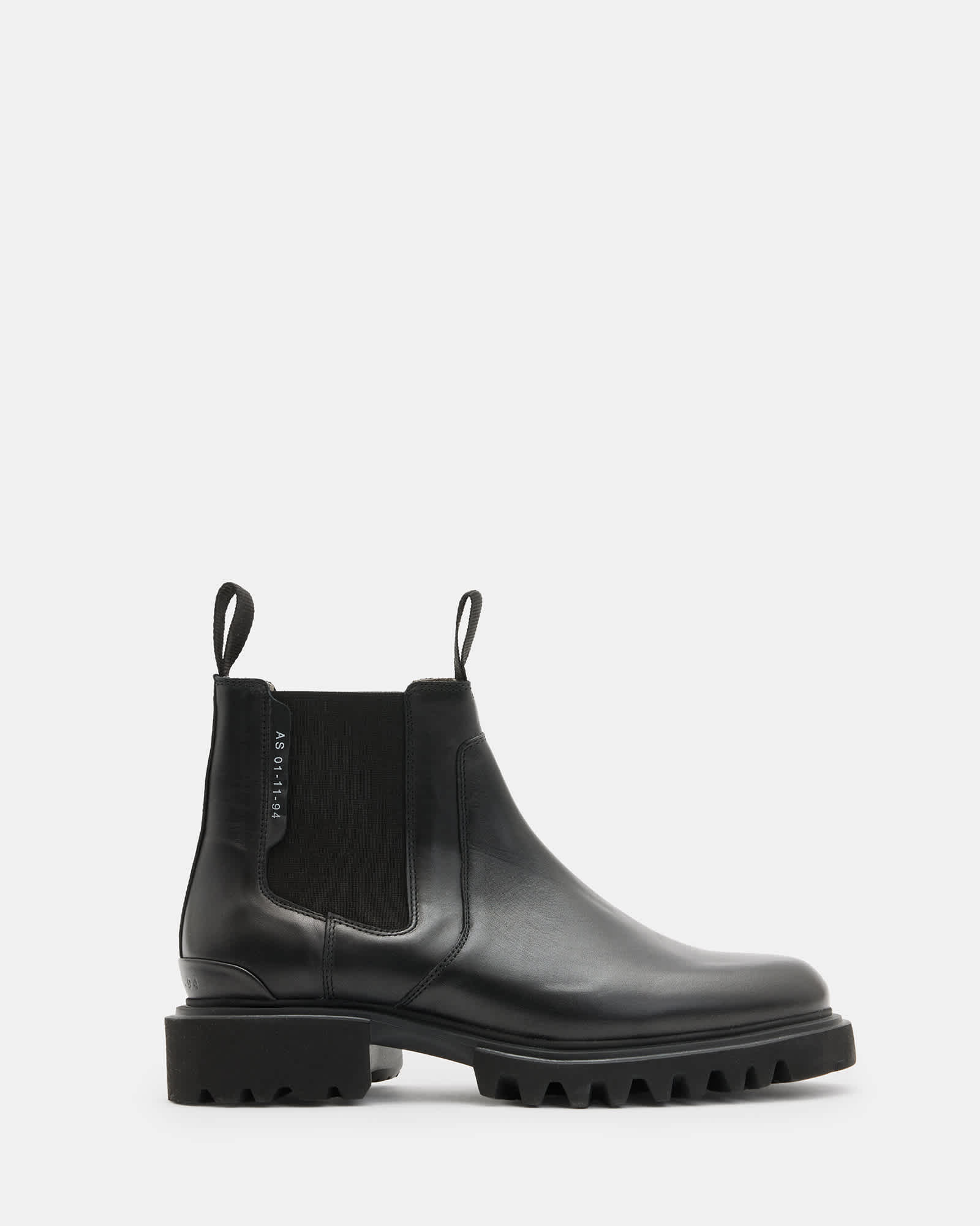All Saints Ada Leather Ankle Boots Black