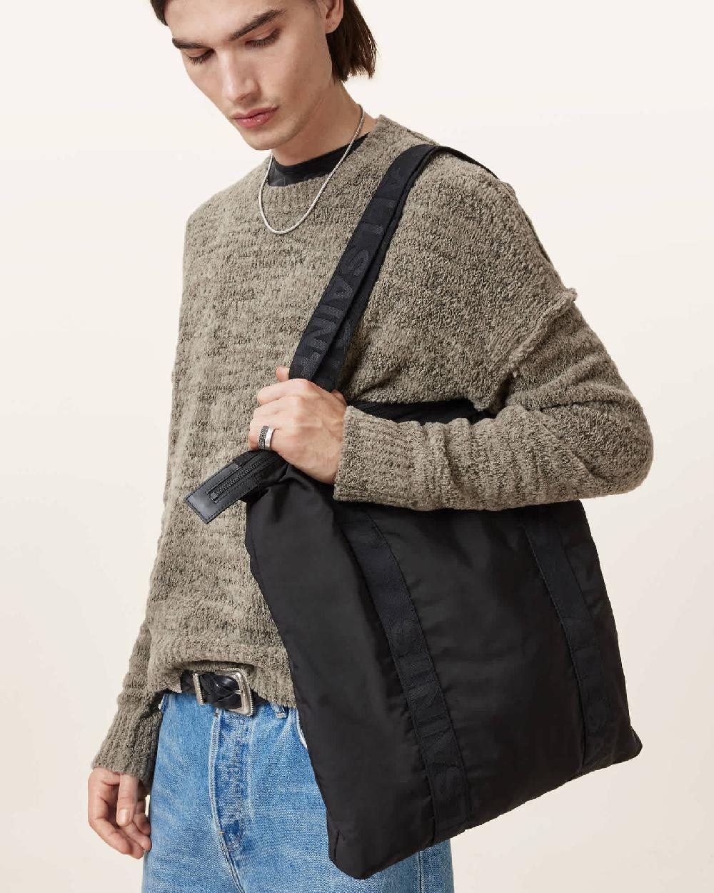 All Saints Afan Spacious Recycled Tote Bag Black