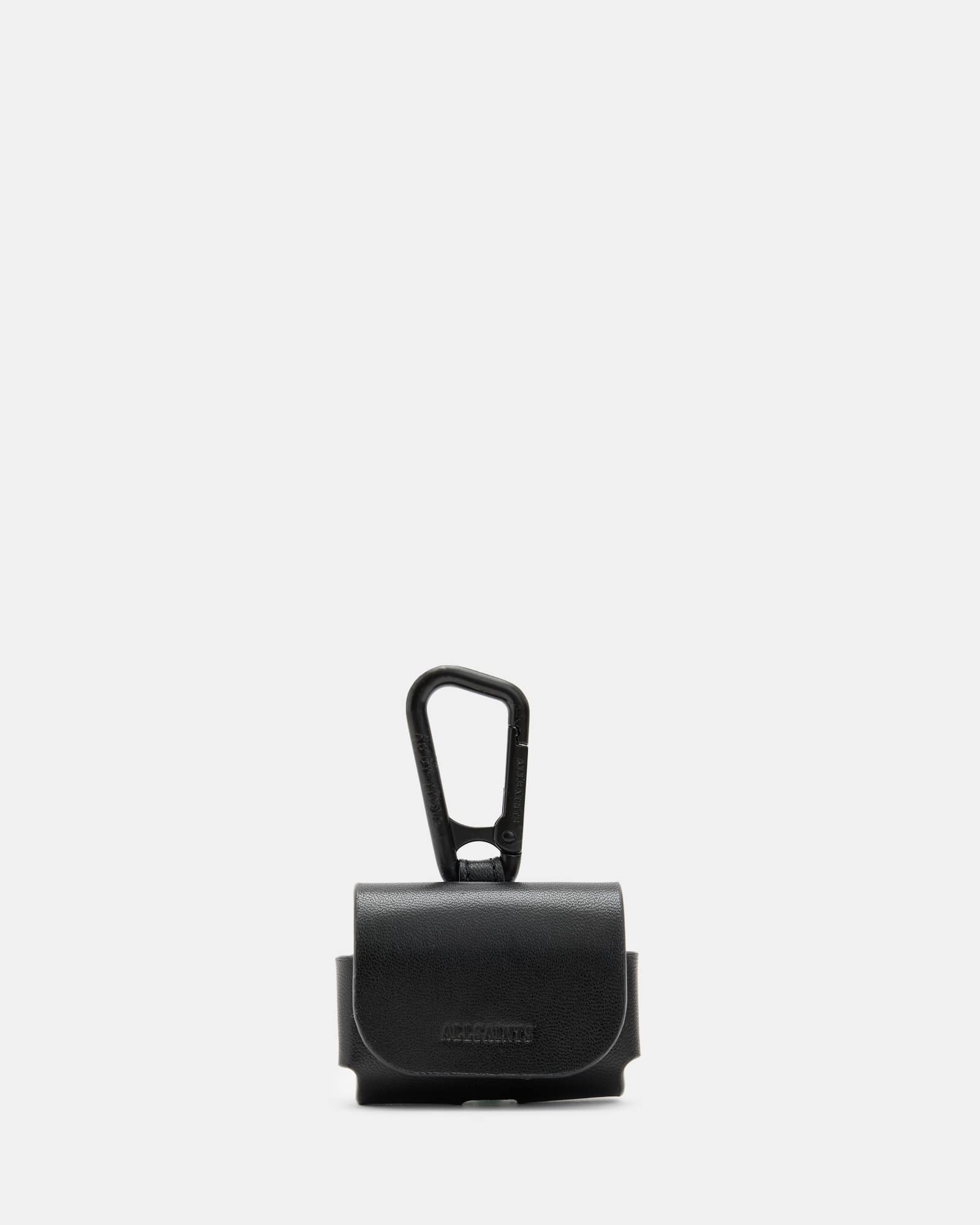 All Saints AirPod Leather Case Black