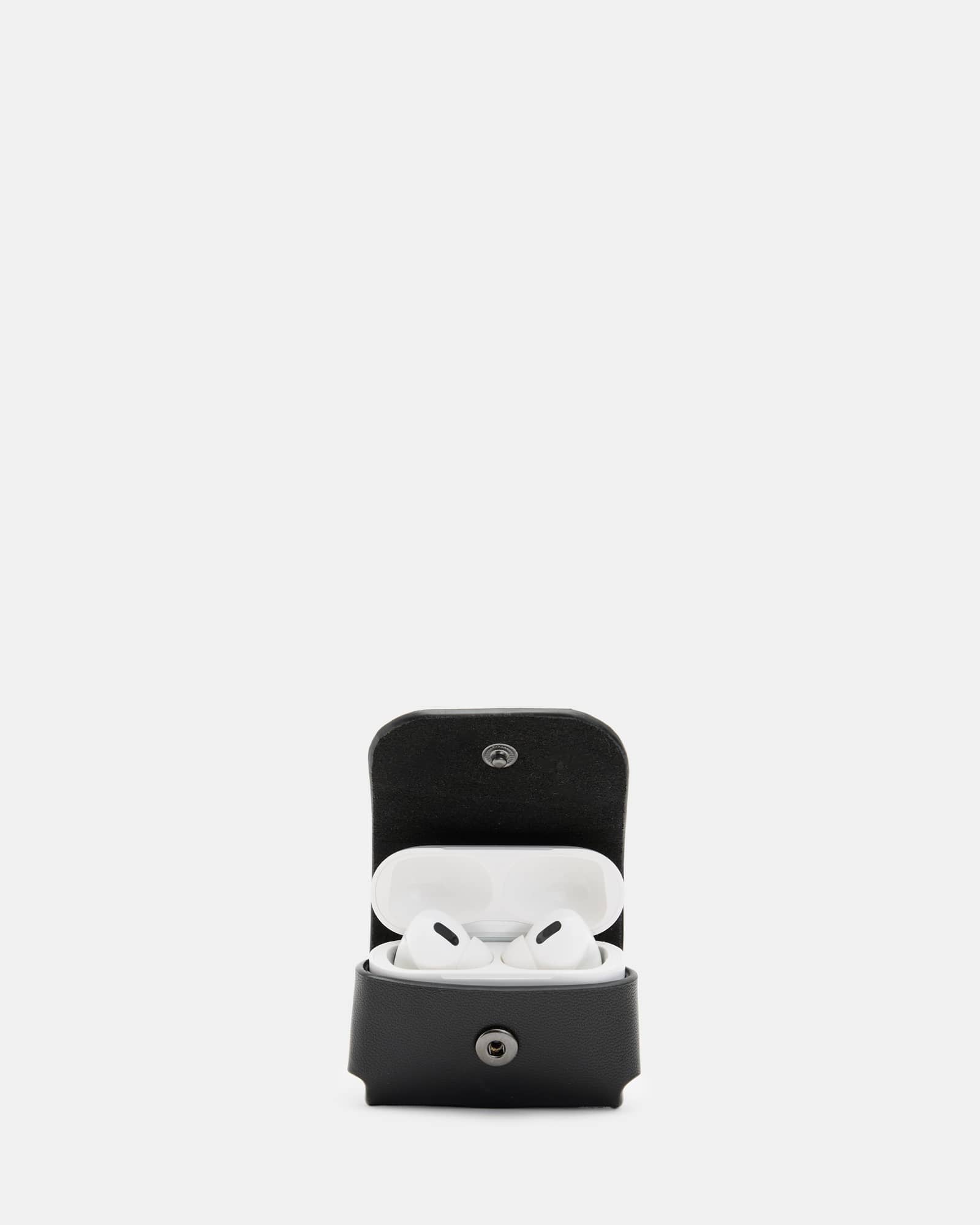 All Saints AirPod Leather Case Black