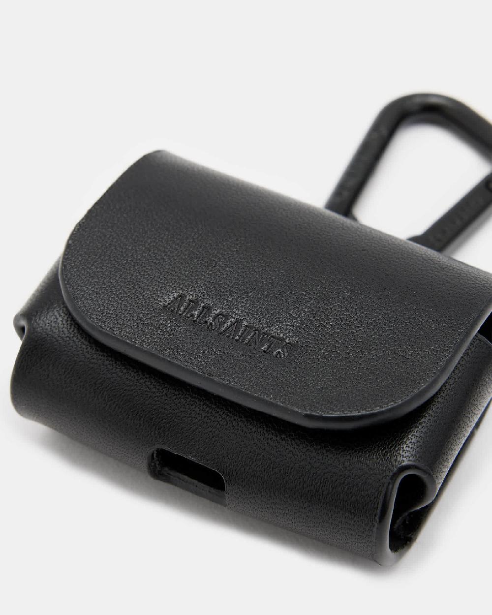 All Saints AirPod Leather Case Black