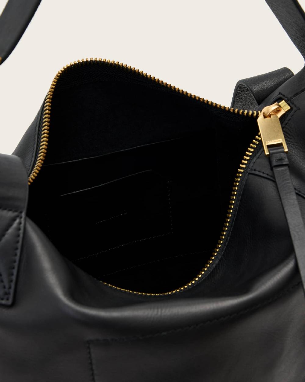 All Saints Alba Leather Backpack Black