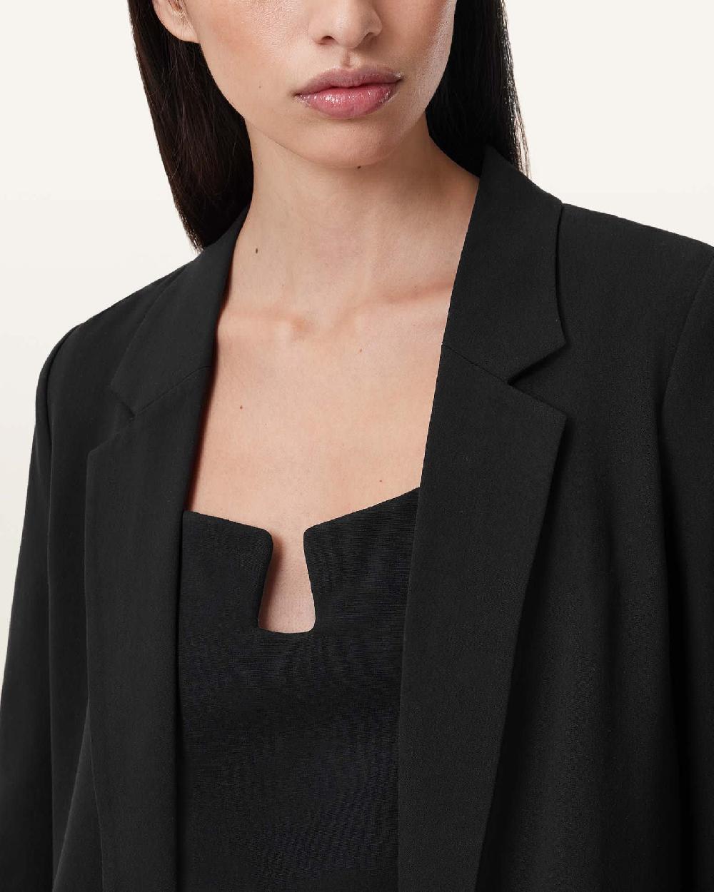 All Saints Aleida Lightweight Tri Blazer Black