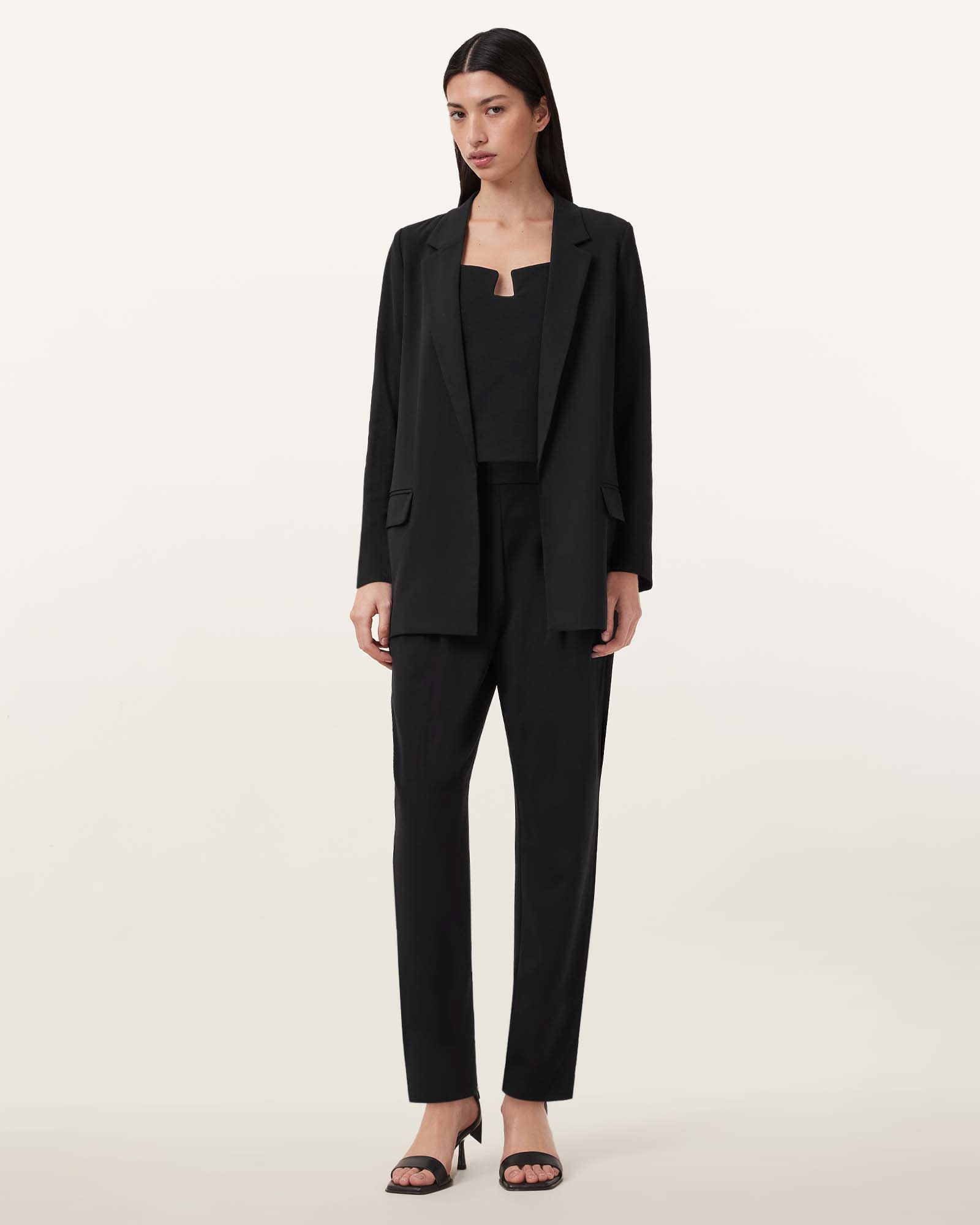 All Saints Aleida Lightweight Tri Blazer Black