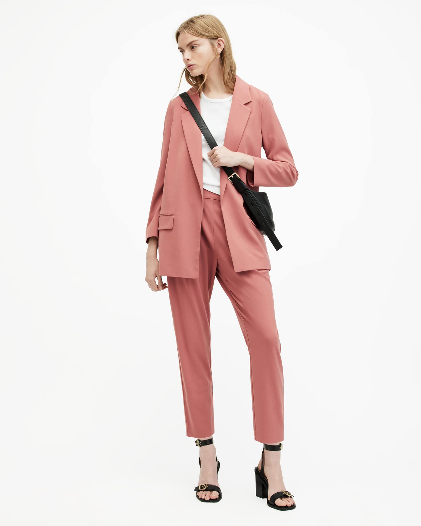 All Saints Aleida Lightweight Tri Pants Rich Pink