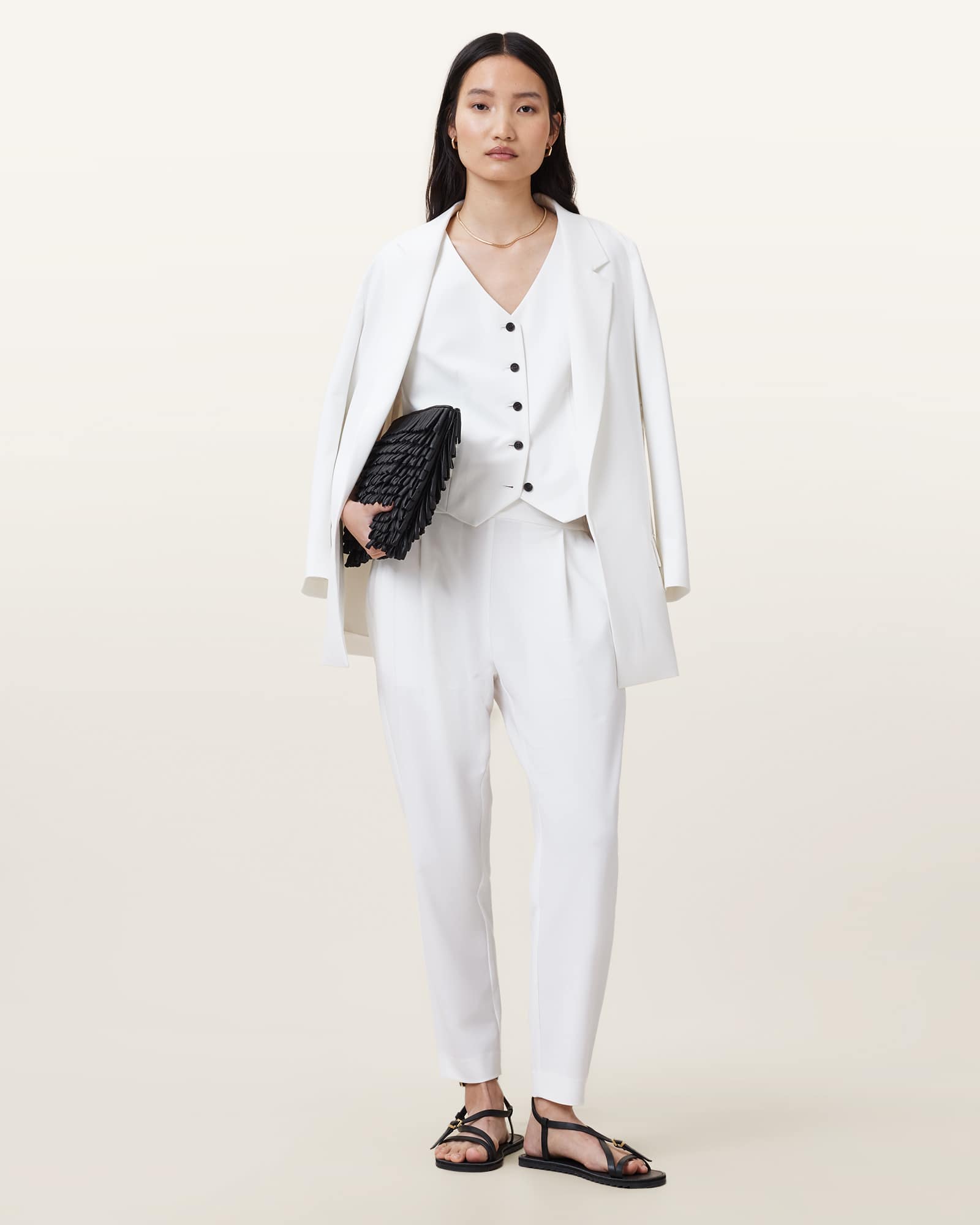 All Saints Aleida Lightweight Tri Pants White