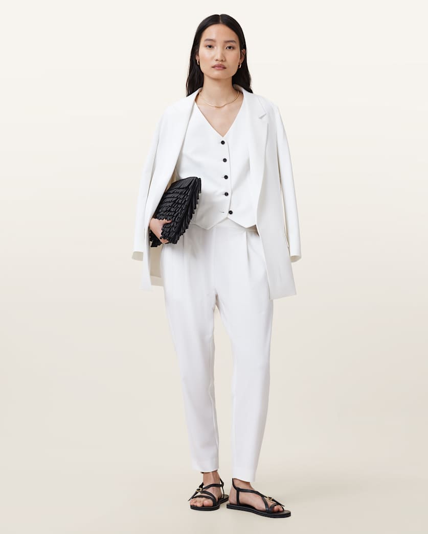 all saints Aleida Lightweight Tri Pants White