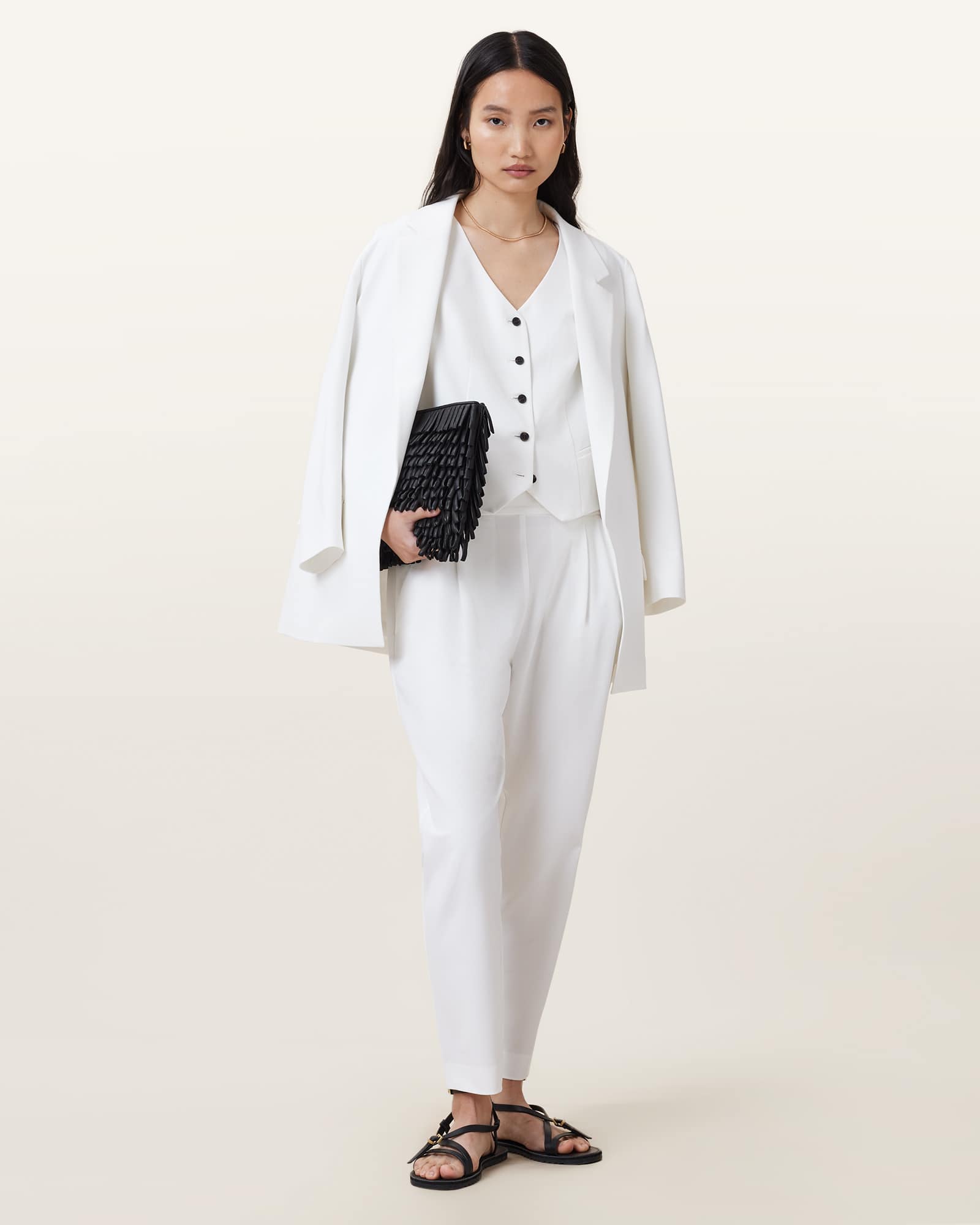 All Saints Aleida Lightweight Tri Vest White