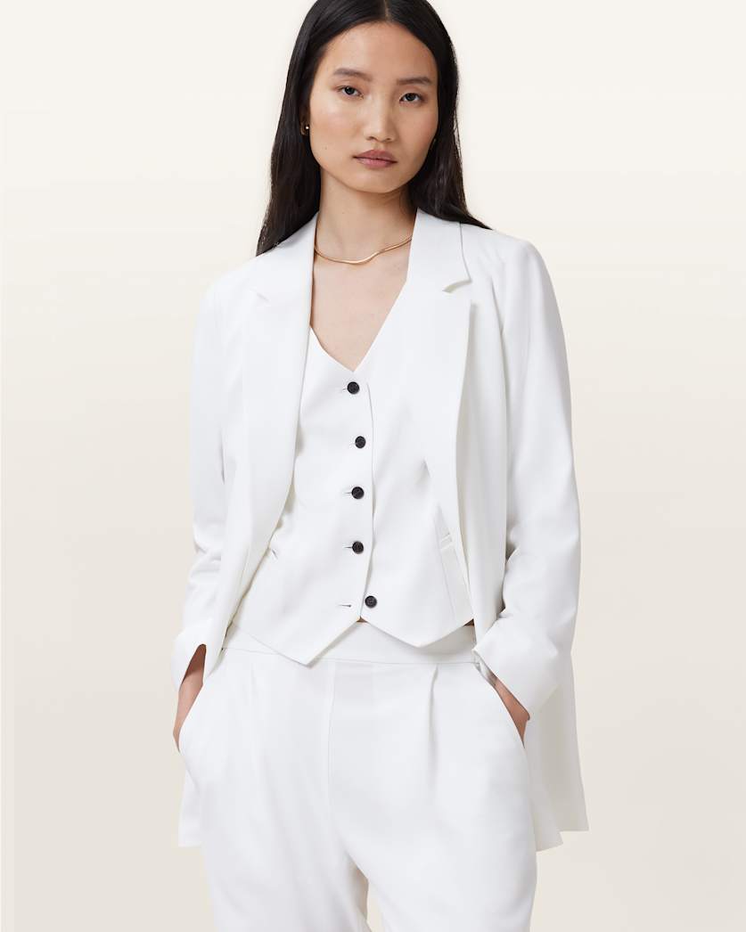 all saints Aleida Lightweight Tri Vest White