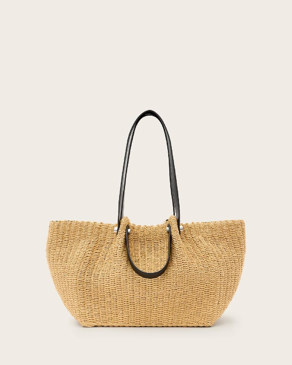 All Saints Allington Straw Tote Bag Natural