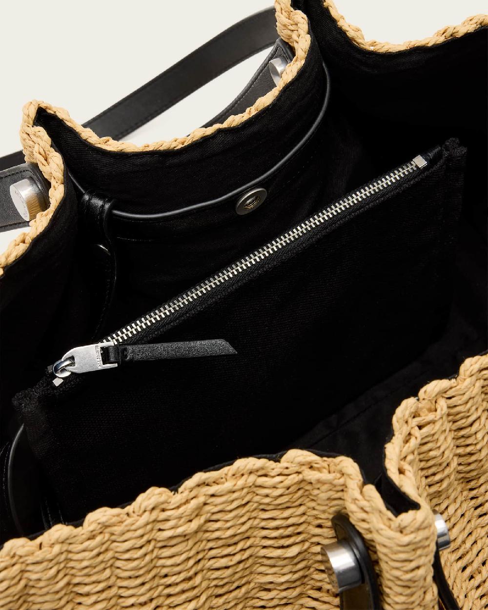 All Saints Allington Straw Tote Bag Natural