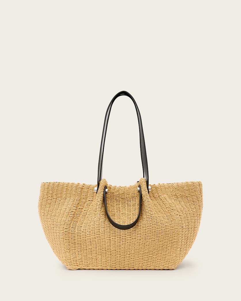 all saints Allington Straw Tote Bag Natural