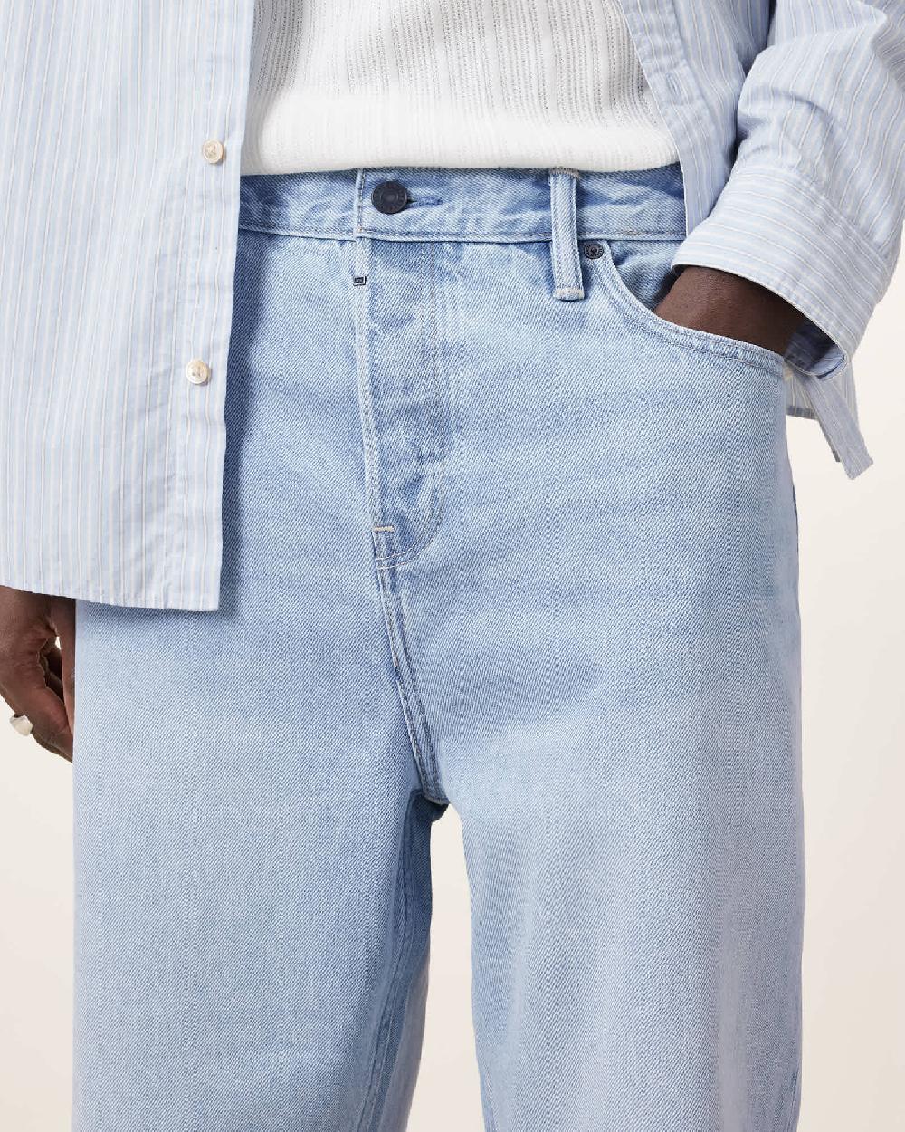 All Saints Alva Denim Shorts Pale Indigo Blue